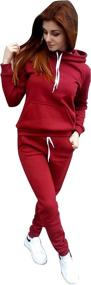 img 4 attached to JIHUILAI Sweatshirt Sweatpants Athletic Tracksuit Sports & Fitness for Team Sports