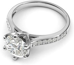 img 2 attached to Classic 6 Prong Simulated Diamond Engagement Women's Jewelry