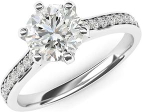 img 3 attached to Classic 6 Prong Simulated Diamond Engagement Women's Jewelry