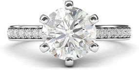 img 4 attached to Classic 6 Prong Simulated Diamond Engagement Women's Jewelry