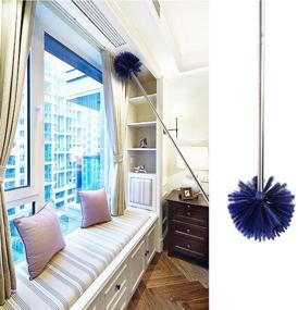 img 2 attached to 🧹 MEIBEI Removable and Washable Cobweb Duster with Long Handle-72.1&#34;, Non-Scratch Bristles Brush for Cleaning High Ceilings, Book Shelves, and Curtain Rods