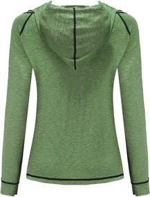 img 2 attached to 🐱 Women's Lightweight Active Full Zip Running Track Jacket - DancingCat Workout Long Sleeve Hoodies