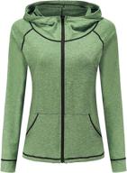 🐱 women's lightweight active full zip running track jacket - dancingcat workout long sleeve hoodies логотип