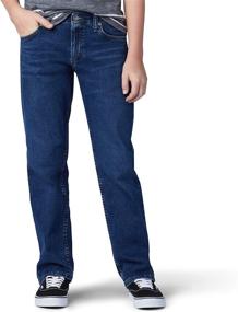 img 4 attached to Comfortable and Stylish Relaxed Fit Tapered Leg Jeans by Lee Big Boy Proof
