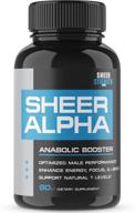💪 sheer alpha testosterone boosting supplement - 800mg horny goat weed & more for muscle growth, stamina, libido, endurance - 90 capsules, 30-day supply logo