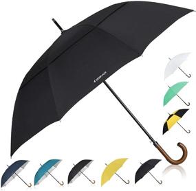 img 4 attached to ZEKAR Umbrella Windproof Umbrellas 54Inch Black