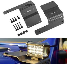 img 4 attached to 🚙 AUXMART Lower Windshield Light Mounts for Jeep Wrangler JL & Gladiator JT 2018-2021: Enhance Your Off-Road Experience with LED Work Light Mounting Brackets (1 Pair, Black)