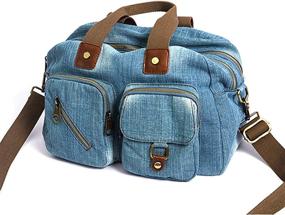 img 3 attached to Denim Handbag Womens Shoulder Hobos Women's Handbags & Wallets