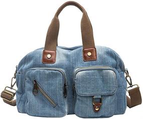 img 4 attached to Denim Handbag Womens Shoulder Hobos Women's Handbags & Wallets