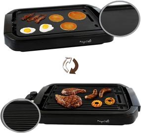 img 2 attached to 🍳 Megachef Reversible Indoor Grill and Griddle - Black, Dual Surface (MCG-107)