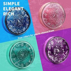 img 3 attached to 👁️ Color Sparkles Contact Lens Case - Cute, Portable Kit with Mirror & Remover Tool - Soak Storage Container for Travel & Home