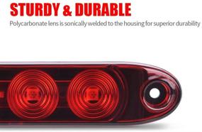 img 2 attached to 🚦 MICTUNING 2PCS 16 inches 11 LED Red Trailer Light Bar - Waterproof Sealed Park Turn Signal Light Tail Brake Stop Bar Truck Trailer Marker ID Bar: Reliable and Efficient Lighting Solution for Trucks and Trailers