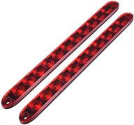 🚦 mictuning 2pcs 16 inches 11 led red trailer light bar - waterproof sealed park turn signal light tail brake stop bar truck trailer marker id bar: reliable and efficient lighting solution for trucks and trailers logo