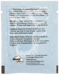img 2 attached to 💎 Diamond Facial Makeup Remover Wipes: Convenient Individually Wrapped Packs - 500/cs