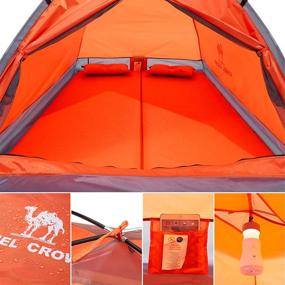 img 1 attached to CAMEL CROWN 3-4 Person Camping Dome Tent - Automatic Waterproof Pop up Tent for Outdoor Hiking, Lightweight & Portable Backpacking Tent