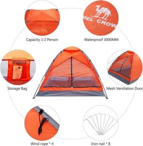 img 2 attached to CAMEL CROWN 3-4 Person Camping Dome Tent - Automatic Waterproof Pop up Tent for Outdoor Hiking, Lightweight & Portable Backpacking Tent