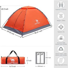 img 3 attached to CAMEL CROWN 3-4 Person Camping Dome Tent - Automatic Waterproof Pop up Tent for Outdoor Hiking, Lightweight & Portable Backpacking Tent