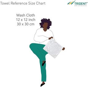 img 1 attached to TRIDENT Wash Towel Set - 6 Piece Cotton Bathroom Towels, Highly Absorbent, Super Soft, Plush & 500 GSM (Christmas Teal)