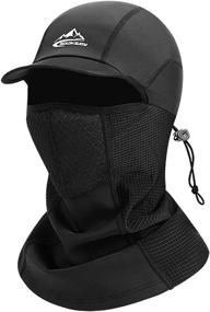 img 4 attached to 🚵 CCidea Riding Face Mask: Black Mask with Hat for Outdoor Autumn and Winter - Self Heating Belt, Thickened Collar Velvet, Melt Blown Cloth Filter