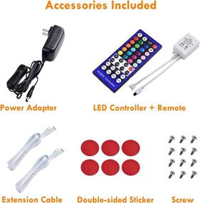 img 2 attached to 💡 Lvyinyin RGBW Under Cabinet LED Lighting Kit: Linkable Puck Lights with Wireless Remote Control Dimmer