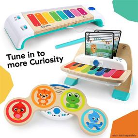 img 1 attached to 🎹 Wooden Musical Toddler Toy: Baby Einstein and Hape Magic Touch Piano, Suitable for Ages 6 Months and Up