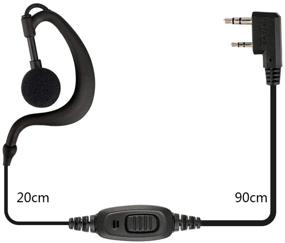 img 2 attached to 🎧 Pack of 10 Retevis Single Wire Earhook Headset with Mic for Baofeng BF-888S UV-5R Retevis H-777 RT22 Arcshell AR-5 Walkie Talkies