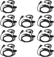 🎧 pack of 10 retevis single wire earhook headset with mic for baofeng bf-888s uv-5r retevis h-777 rt22 arcshell ar-5 walkie talkies logo