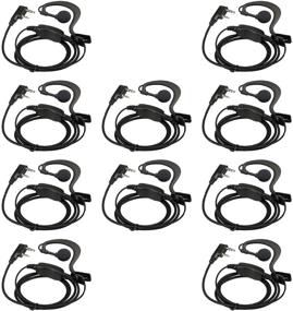 img 4 attached to 🎧 Pack of 10 Retevis Single Wire Earhook Headset with Mic for Baofeng BF-888S UV-5R Retevis H-777 RT22 Arcshell AR-5 Walkie Talkies