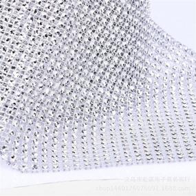 img 1 attached to 💎 Sparkly Elegance: Aeroway Silver Diamond Rhinestone Ribbon Wrap - 30 Feet - Wedding, Party Decorations & Supplies