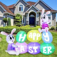 🐰 enhance your easter décor with joiedomi's 6ft long happy easter sign inflatable – perfect for party, indoor & outdoor easter decorations логотип