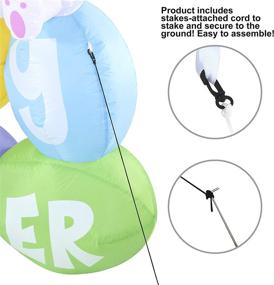 img 2 attached to 🐰 Enhance Your Easter Décor with Joiedomi's 6ft Long Happy Easter Sign Inflatable – Perfect for Party, Indoor & Outdoor Easter Decorations