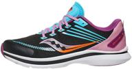 saucony kinvara running orange big_kid girls' shoes and athletic logo