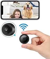 2021 new version mini wifi hidden cameras with audio and video live feed - cell phone app wireless recording, 1080p hd nanny cams - tiny spy cameras for indoor/outdoor use (black mini) logo