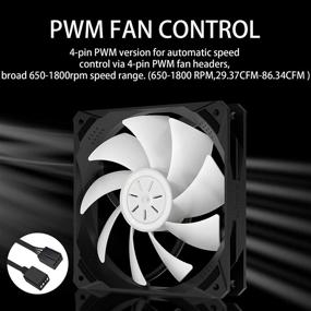 img 2 attached to 🔧 Premium upHere 120mm Case Fan: Long Life Hydraulic Bearing, 5V ARGB Motherboard Sync, 16.8 Million Colors LEDs, 3 Pack NK1207-3