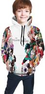 👫 powahre boys and girls anime sweatshirt: trendy teen hooded sweatshirt for anime fans logo