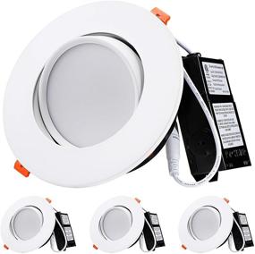 img 4 attached to 💡 TORCHSTAR 6 Inch Gimbal LED Recessed Light: Air Tight, Junction Box Included