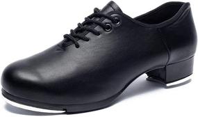 img 1 attached to Optimized Search: Joocare Men's Oxford Lace-up Jazz Tap Dance Shoes