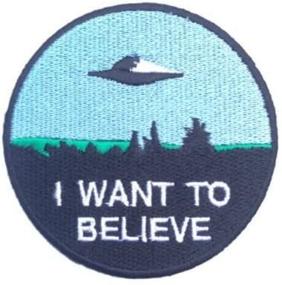 img 1 attached to I Want To Believe Patch - X-Files Movie Poster Costume Souvenir Embroidered Iron/Sew on Badge Applique