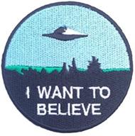 i want to believe patch - x-files movie poster costume souvenir embroidered iron/sew on badge applique logo