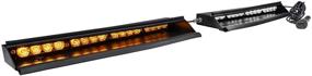 img 4 attached to LAMPHUS SolarBlast 48W Amber White LED Flashing Emergency Visor Light Bar [48 Flash Modes] [Plug-N-Play] [Universal Fit] Yellow Strobe Warning Interior Visor Light Bar For Truck Vehicles