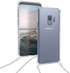 img 1 attached to 📱 kwmobile Clear Transparent TPU Crossbody Case for Samsung Galaxy S9 - Phone Cover with Metal Chain Strap, Transparent/Silver