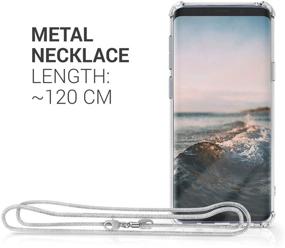 img 2 attached to 📱 kwmobile Clear Transparent TPU Crossbody Case for Samsung Galaxy S9 - Phone Cover with Metal Chain Strap, Transparent/Silver