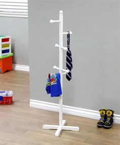 img 4 attached to Frenchi Furniture WH101 Kids Coat 🧥 Rack, White: Organize Your Child's Outerwear in Style