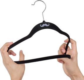 img 1 attached to Mr. Pen- Velvet Hangers, 4 Pack, Non-Slip Black Velvet Clothes Hanger with 360° Swivel Hook - Slim Felt Coat Hangers, Black Velvet Hanger Set