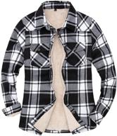 🧥 women's sherpa flannel jacket with pockets - thcreasa clothing in coats, jackets & vests logo