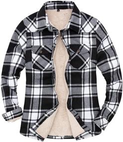 img 4 attached to 🧥 Women's Sherpa Flannel Jacket with Pockets - ThCreasa Clothing in Coats, Jackets & Vests