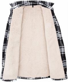 img 1 attached to 🧥 Women's Sherpa Flannel Jacket with Pockets - ThCreasa Clothing in Coats, Jackets & Vests