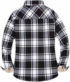 img 3 attached to 🧥 Women's Sherpa Flannel Jacket with Pockets - ThCreasa Clothing in Coats, Jackets & Vests