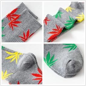 img 2 attached to 🌿 Century Star Mens Weed Leaf Socks: Premium Athletic Outdoor Sports Cotton Socks for Hiking, Trekking & High Performance