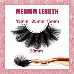 img 3 attached to ALICROWN False Eyelashes: 20MM Fluffy Crossed Luxury Volume 💫 Faux Mink Lashes - 5D Thick Full Soft Handmade Lashes Pack